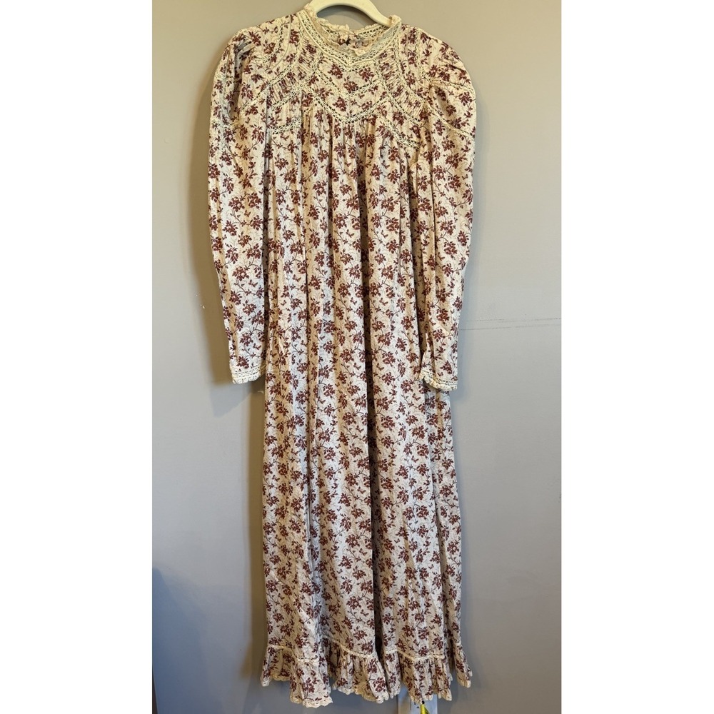 Doen Dress Songbird Toile Floral Lace Victorian Belted Designer Retro S No Belt